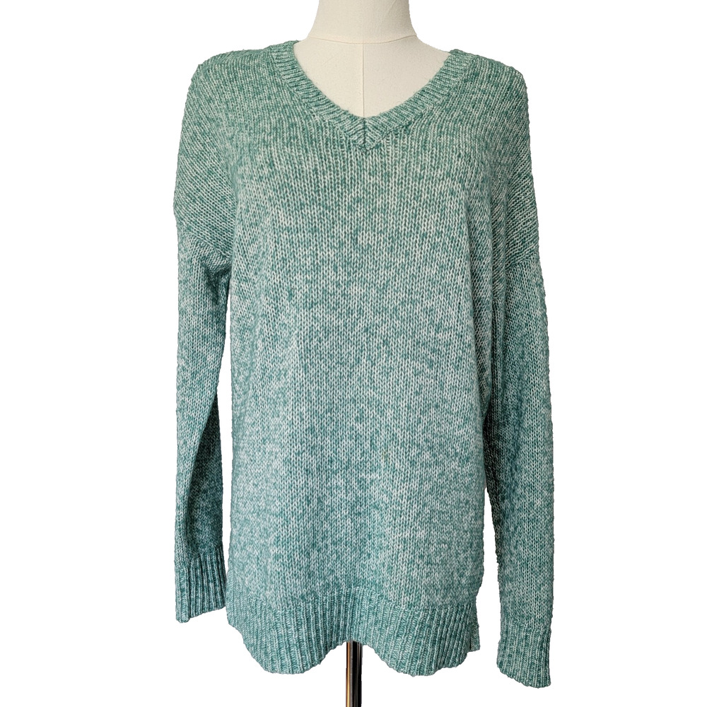 Banana Republic Sweater Green Tunic Sz M Holidays Christmas Ski Preppy Office